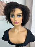 8 Inch 4C Curly Hairline Afro Bob Wig 