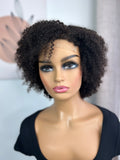 8 Inch 4C Curly Hairline Afro Bob Wig 