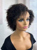 8 Inch 4C Curly Hairline Afro Bob Wig 