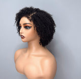 8 Inch 4C Curly Hairline Afro Bob Wig 